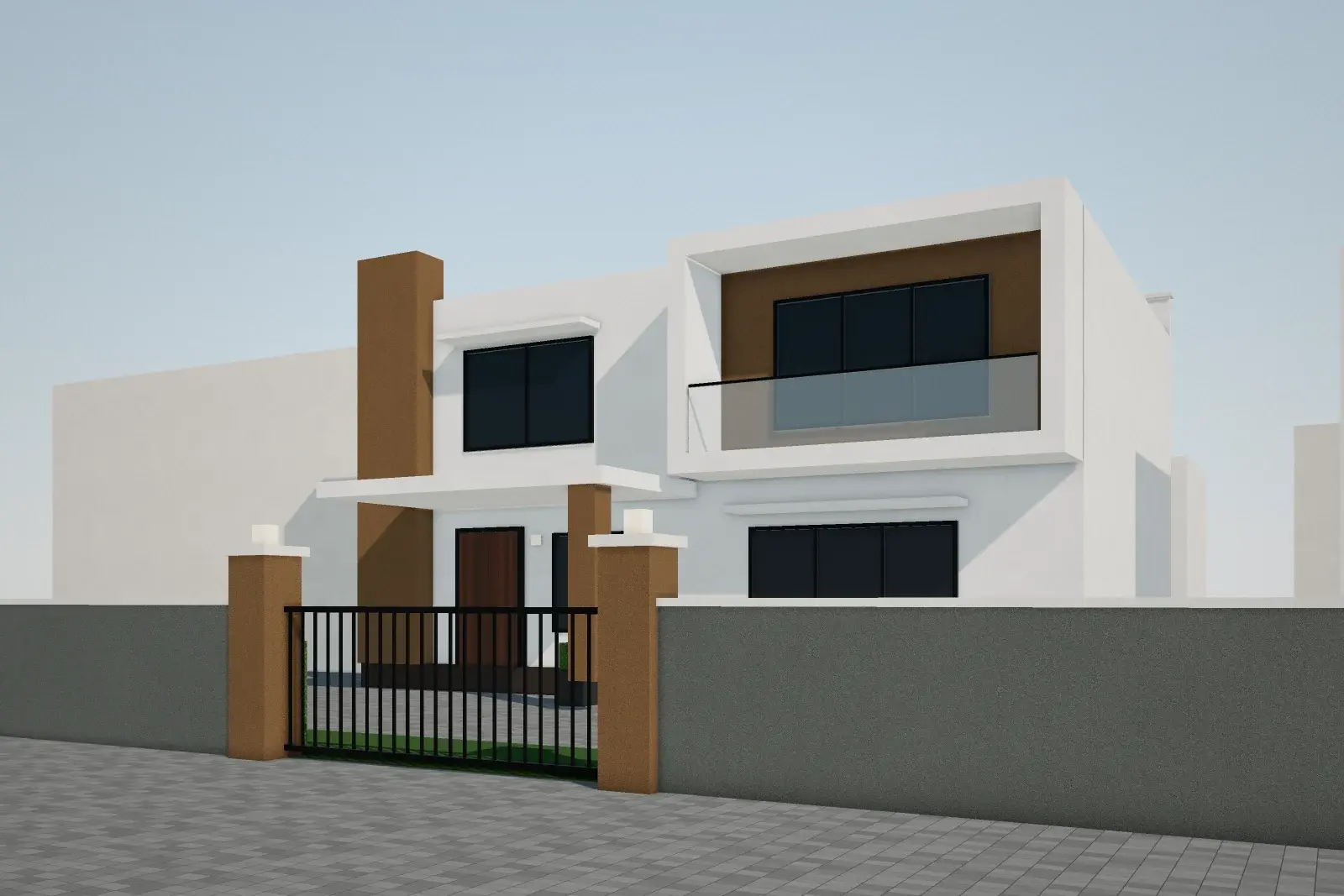 House front in Golden, after: TexStone marble texture paint