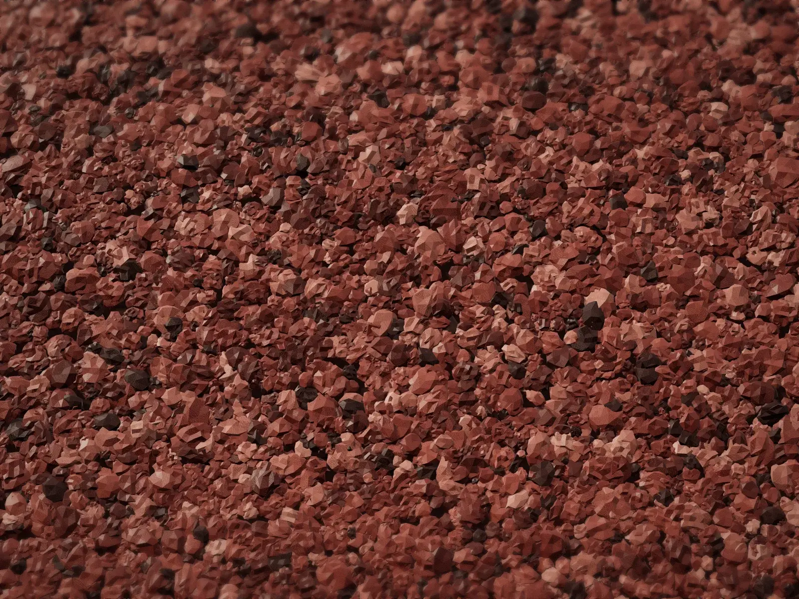 Red marble texture paint on a finished wall, close-up